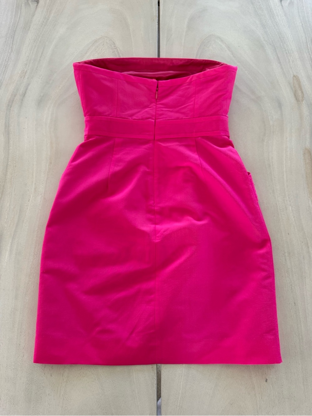 J. Crew Strapless Fitted Mini Dress in Hot Pink - Picture 4 of 5